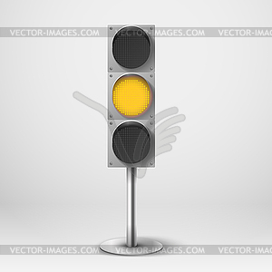 Traffic light . Yellow diod traffic light. Te - vector image