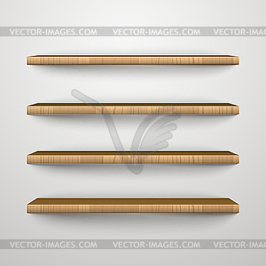 Empty shelves . Template for content - royalty-free vector image