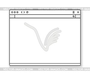 Opened browser window template. Past your content - vector image