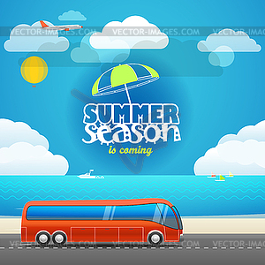 Vacation travelling concept. Flat design - vector image