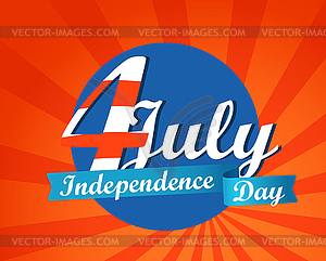 Celebration of Independence Day - vector clipart / vector image