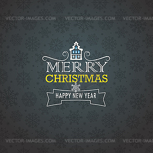 Christmas greeting card on background with - vector image