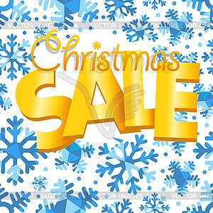 Christmas sale banner. Winter commerce concept - vector image