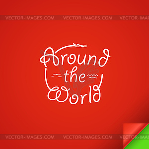 Around world concept .Design template - vector clipart