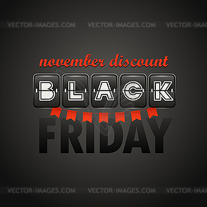 Black Friday sale logo design template. November - royalty-free vector image