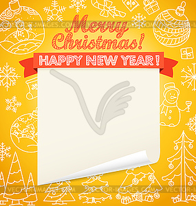 Christmas season elements set. Greeting card - vector clipart