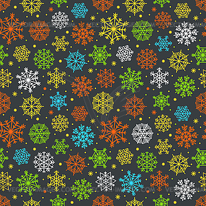 Different snowflakes set. Abstract seamless - vector clipart