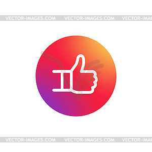 Web color icon. Social media pictogram - vector clip art