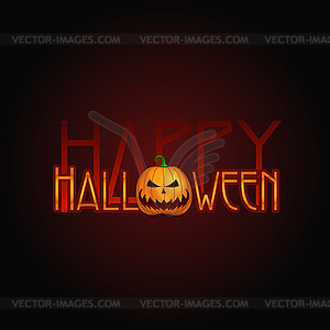 Happy Halloween. Halloween greeting card with - vector clipart