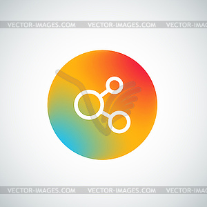 Web color icon. Social media pictogram - vector image