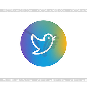 Web color icon. Social media pictogram - vector clipart