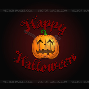 Happy Halloween. Halloween greeting card with - vector clipart