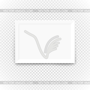 Blank picture frame on transparent background. - vector clip art