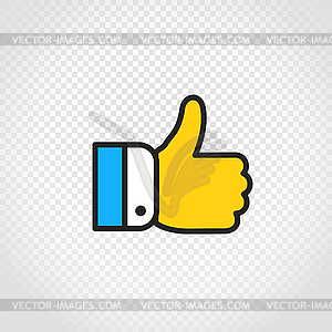 Hand icon on transparent background - vector clipart