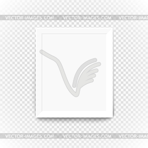 Blank picture frame on transparent background. - vector image