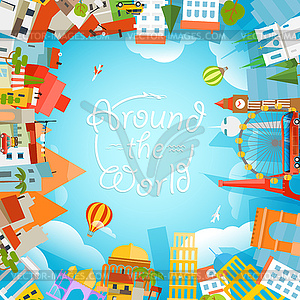 Travel concept . Around world - vector image