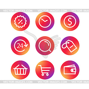 Different simple web pictograms collection. Web - royalty-free vector image