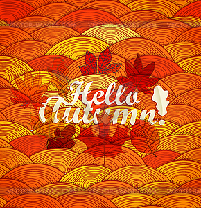 Hello autumn concept - vector image