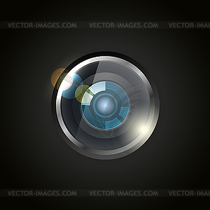 Modern optic camera - vector clipart