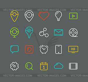 Different simple web pictograms collection - vector clipart