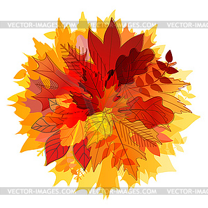 Color leaves . Hello autumn concept - vector clipart