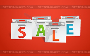 Sale promo banner template - vector clipart