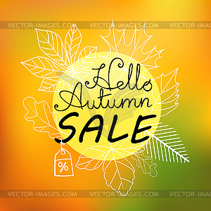 Autumn . Fall sale banner template - vector image