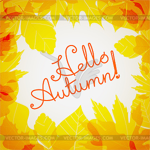 Hello autumn logo. Fall concept - royalty-free vector image