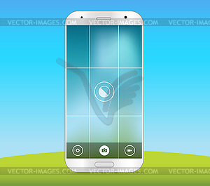 Modern smartphones photo application template. - vector clip art