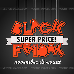 Black Friday sale logo design template. Black Frida - royalty-free vector image