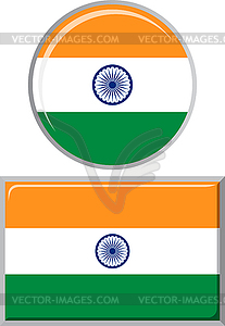 Indian round and square icon flag.  - vector clipart