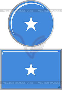 Somali round and square icon flag.  - vector image