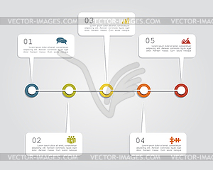 Хронология инфографики шаблон макета. - клипарт в формате EPS