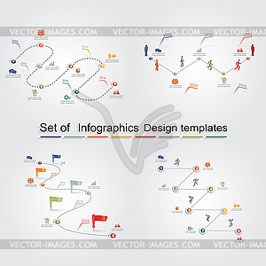 Set of infographics design templates.  - stock vector clipart