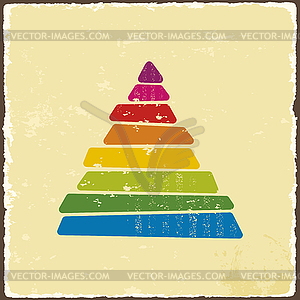 Triangle shaped banner.  - stock vector clipart