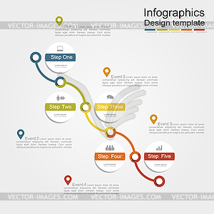 Infographic report template - vector clip art