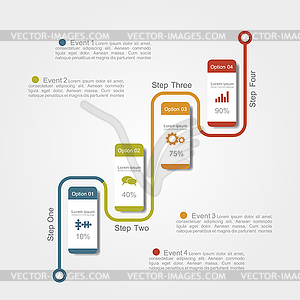 Infographic report template - color vector clipart