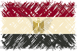 Egyptian grunge flag. - vector clip art