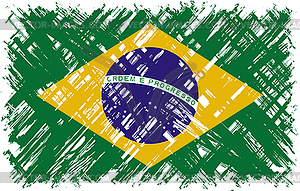 Brazilian grunge flag.  - vector clipart