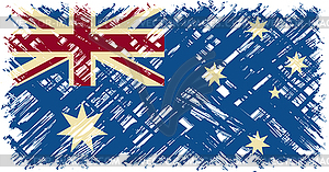 Australian grunge flag. - vector image