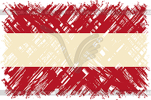 Austrian grunge flag.  - vector clipart