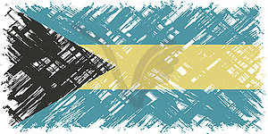 Bahamas grunge flag.  - vector image