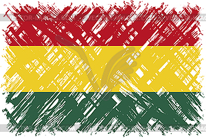 Bolivian grunge flag.  - vector clipart
