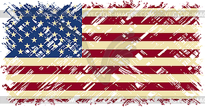 American grunge flag.  - vector image