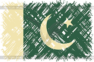 Pakistani grunge flag.  - vector EPS clipart