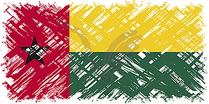 Guinea-Bissau grunge flag.  - vector image