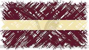 Latvian grunge flag. - vector clipart