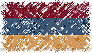 Armenian grunge flag.  - royalty-free vector image