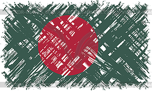 Bangladeshi grunge flag.  - vector clip art