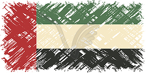 United Arab Emirates grunge flag.  - vector image